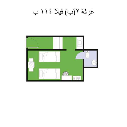 2B equipped basement chalet with 2 beds pool view green beach villa 114b