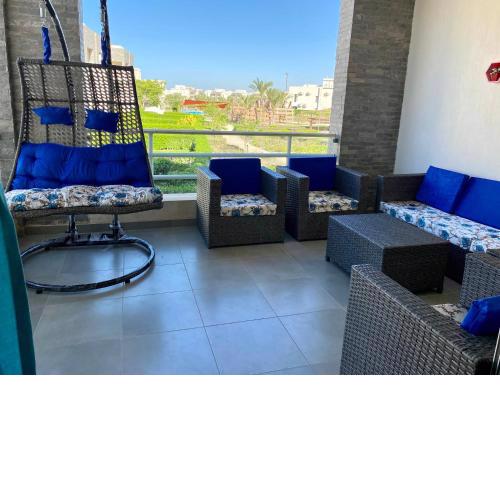 3 Bedroom chalet For rent at Amwaj North Coast-Double View For Families Only