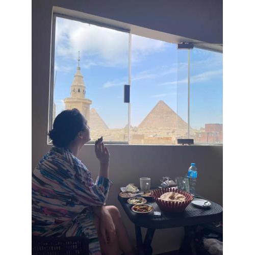 Aida pyramids view