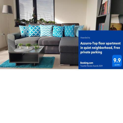Azzurro-Top floor apartment in quiet neighborhood, Free private parking