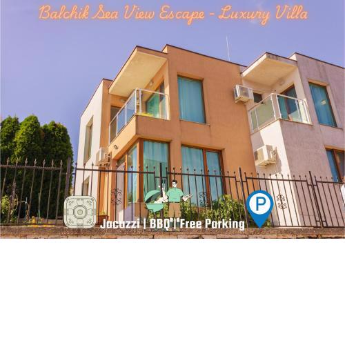 Balchik Sea View Escape - Luxury Villa with Jacuzzi, BBQ and Sunset Terrace