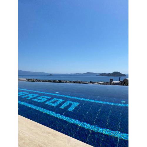 Bodrum eaSon Villa & House 350m2 Full Sea View with Private Infinity Pool