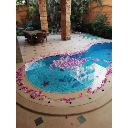 Cheerful standalone villa with pool and waterfall