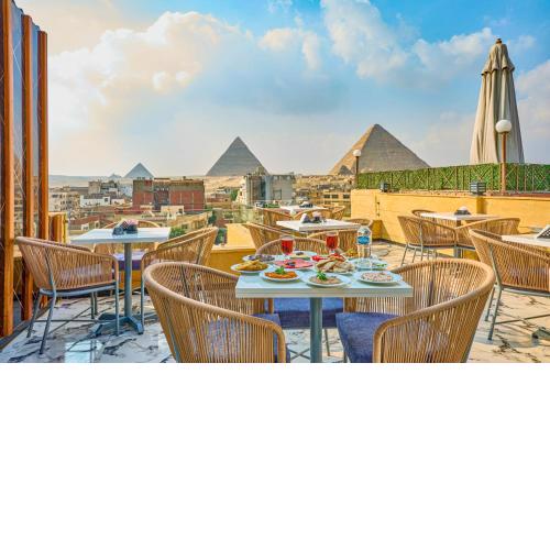 Cleopatra Tower Pyramid View
