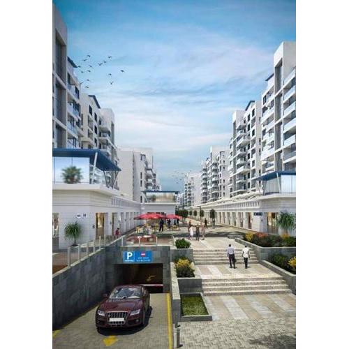 Down Town New Alamien overlooking iconic towers, hotels and sea