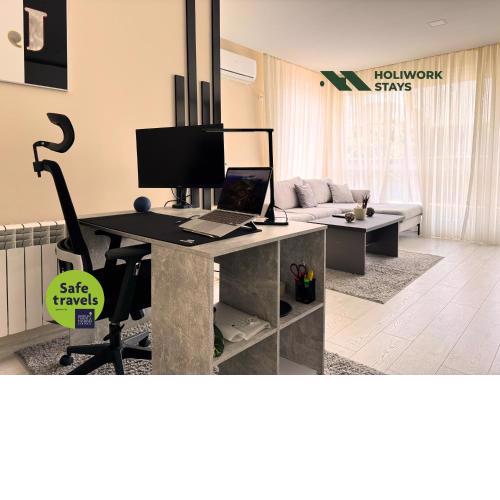 Elite Business Residence with Free Gym Pass and Full Office Setup
