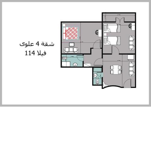 First floor chalet 4 VILLA 114 2bed rooms and 2 bathrooms Green Beach