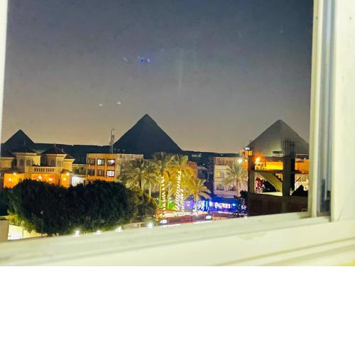 golden mask pyramids view