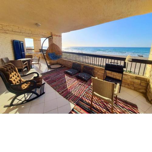 Hotel appartment sea view 3 bedrooms 3 toilets 3rd floor Bellevue village agami alexandria families are preferred available all year days