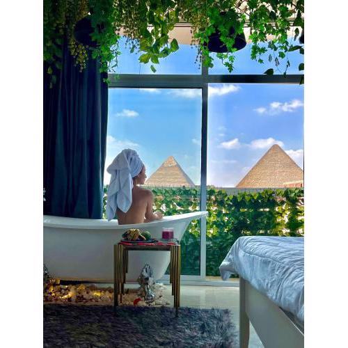 Jacuzzi pyramids view