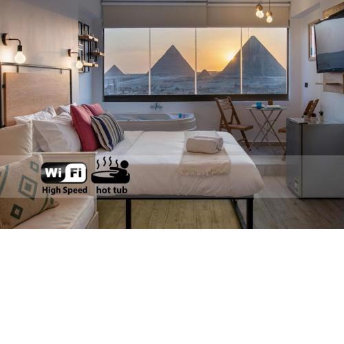 Jacuzzi Studio The Pyramids Free Airport Pickup Apt4