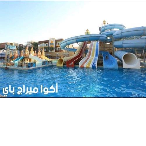 Le Mirage bay resort and aqua park one bedroom private studio inside view aqua building