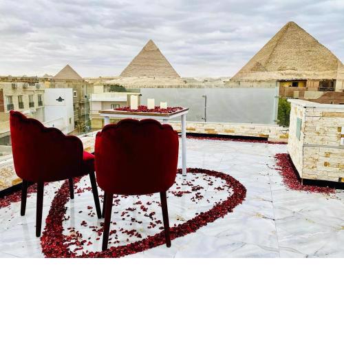 Locanda view pyramids in