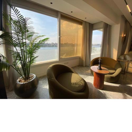 luxury apartment firist row nile view maadi cairo