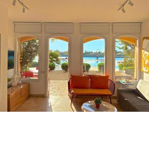Magical 2BR Ground/Free Pool & Lagoon Access @ElGouna