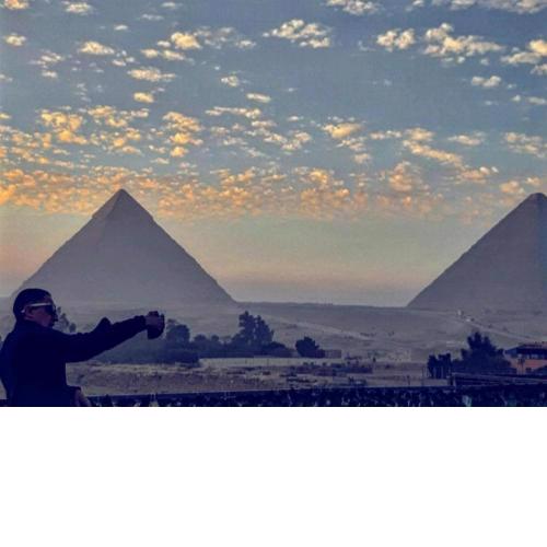Moon light pyramids view