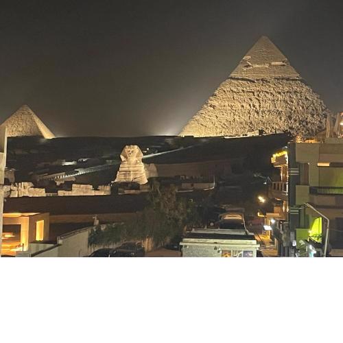 New Sphinx palace pyramids View