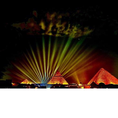 Pyramids moon view