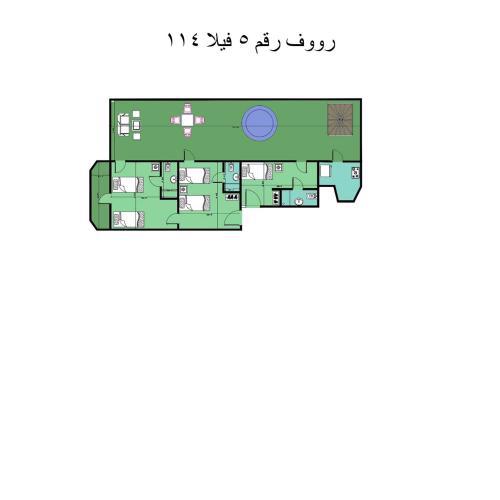 Roof 5 OR 6 3 Bedrooms sea view 114Green Beach