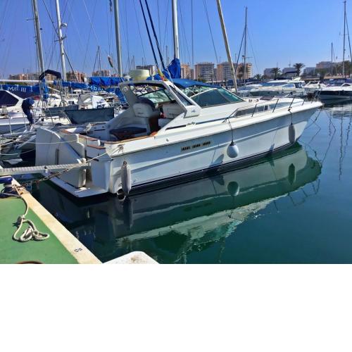 Searay 380 Cruiser Moored at Tomas Maestre Marina