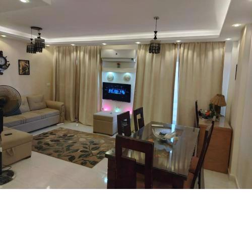 Simple green compound apartment