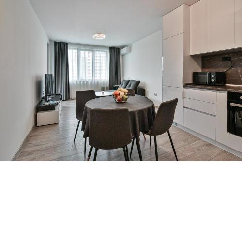 Sky view flat with parking
