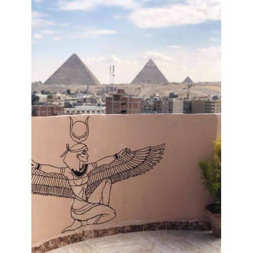 Sneferu Pyramids inn - Full Pyramids View