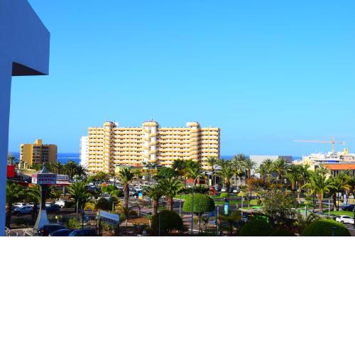 Sunny Summerland Los Cristianos, ap with city and ocean view