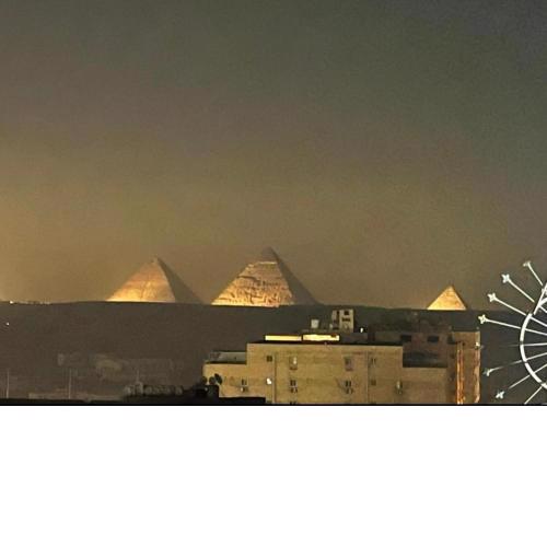 Sunrise pyramids view