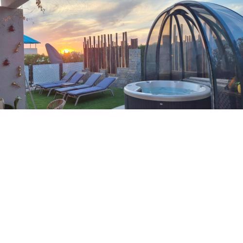 Sunset sea view & garden Spa Cala Tarida 6p max