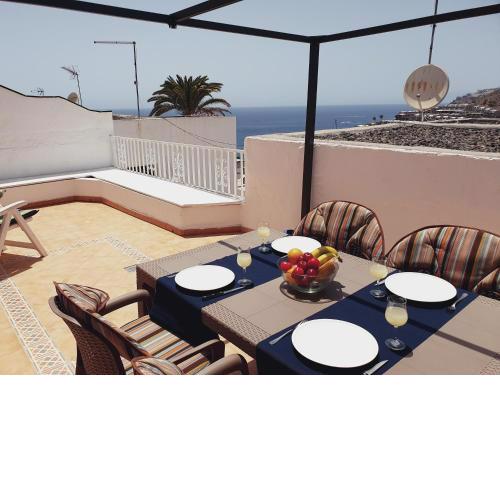 Sunset terrace with ocean views