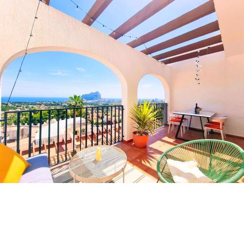 THE VIEW: sea, mountain, terrace, swimming pool