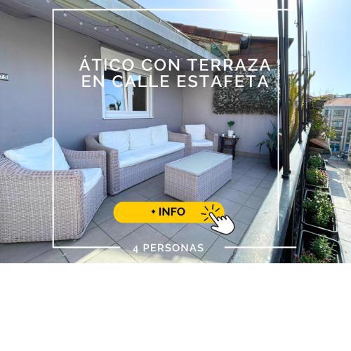 TOP APARTMENT ÁTICO con TERRAZA con vistas al ENCIERRO SAN FERMÍN