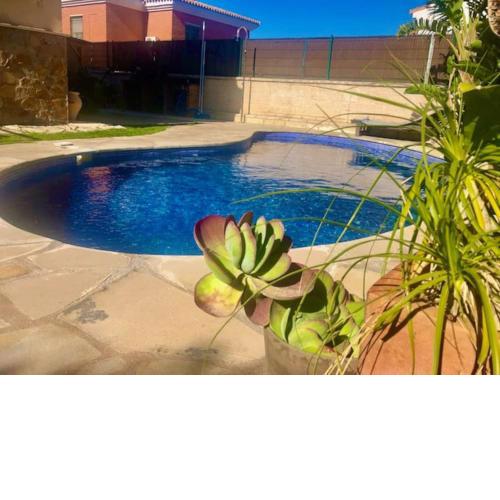 Townhouse, private pool garden and sea views