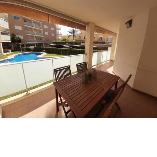 Two bed two bathrooms ground floor Apartment with pool view