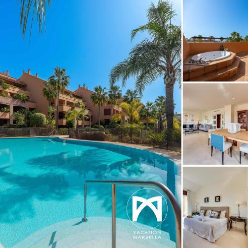 VACATION MARBELLA I Duplex con encanto Bahía, 280m2 Duplex Penthouse, Luxury Complex, A minute from the beach, 24-7 security, Best Beach in town
