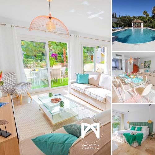VACATION MARBELLA I Los Pinos, Elegant and Bright Townhouse, The family Golf Getaway, 5 minutes from Puerto Banus, Security Night time