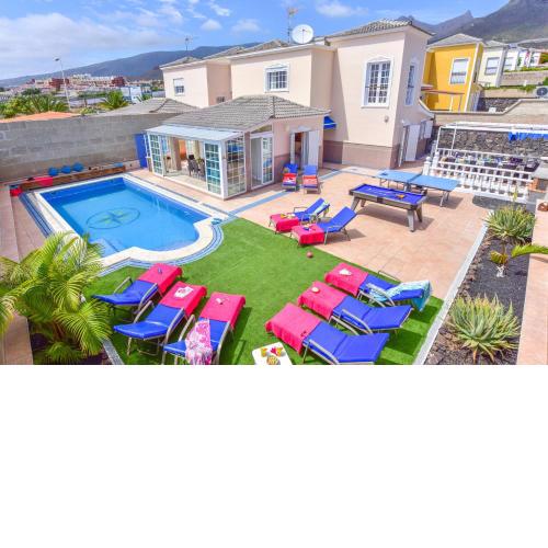 Villa Teide Sol con piscina climatizada, Playa Fañabe, Costa Adeje