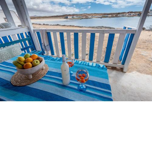 Wooden cabin next to the beach